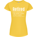Retired Definition Funny Retirement Womens Petite Cut T-Shirt Yellow