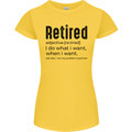Retired Definition Funny Retirement Womens Petite Cut T-Shirt Yellow