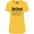Retired Definition Funny Retirement Womens Wider Cut T-Shirt Yellow