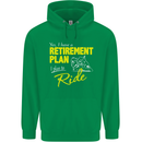 Retirement Plan Biker Motorbike Motorcycle Mens 80% Cotton Hoodie Irish Green