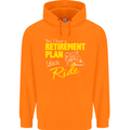 Retirement Plan Biker Motorbike Motorcycle Mens 80% Cotton Hoodie Orange
