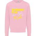 Retirement Plan Biker Motorbike Motorcycle Mens Sweatshirt Jumper Light Pink