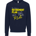 Retirement Plan Biker Motorbike Motorcycle Mens Sweatshirt Jumper Navy Blue