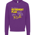 Retirement Plan Biker Motorbike Motorcycle Mens Sweatshirt Jumper Purple
