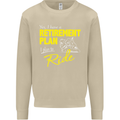 Retirement Plan Biker Motorbike Motorcycle Mens Sweatshirt Jumper Sand