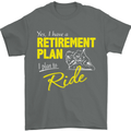 Retirement Plan Biker Motorbike Motorcycle Mens T-Shirt Cotton Gildan Charcoal
