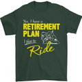 Retirement Plan Biker Motorbike Motorcycle Mens T-Shirt Cotton Gildan Forest Green