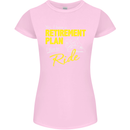 Retirement Plan Biker Motorbike Motorcycle Womens Petite Cut T-Shirt Light Pink