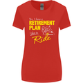 Retirement Plan Biker Motorbike Motorcycle Womens Wider Cut T-Shirt Red