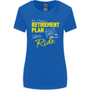 Retirement Plan Biker Motorbike Motorcycle Womens Wider Cut T-Shirt Royal Blue