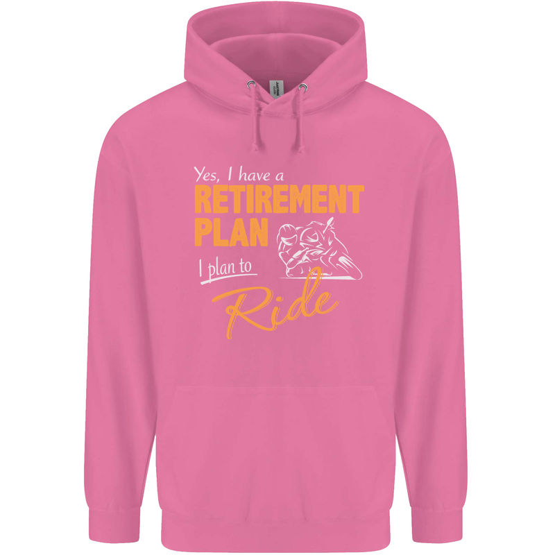 Retirement Plan Biker Motorcycle Motorbike Mens 80% Cotton Hoodie Azelea