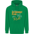 Retirement Plan Biker Motorcycle Motorbike Mens 80% Cotton Hoodie Irish Green