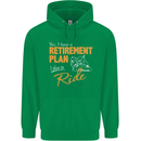 Retirement Plan Biker Motorcycle Motorbike Mens 80% Cotton Hoodie Irish Green