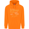 Retirement Plan Biker Motorcycle Motorbike Mens 80% Cotton Hoodie Orange