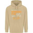 Retirement Plan Biker Motorcycle Motorbike Mens 80% Cotton Hoodie Sand