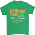 Retirement Plan Biker Motorcycle Motorbike Mens T-Shirt Cotton Gildan Irish Green