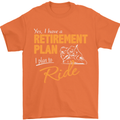 Retirement Plan Biker Motorcycle Motorbike Mens T-Shirt Cotton Gildan Orange