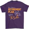 Retirement Plan Biker Motorcycle Motorbike Mens T-Shirt Cotton Gildan Purple