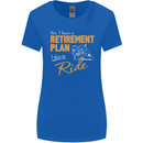 Retirement Plan Biker Motorcycle Motorbike Womens Wider Cut T-Shirt Royal Blue