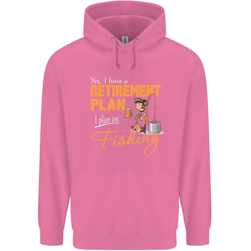 Retirement Plan Fishing Funny Fisherman Mens 80% Cotton Hoodie Azelea