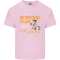 Retirement Plan Fishing Funny Fisherman Mens Cotton T-Shirt Tee Top Light Pink