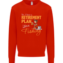Retirement Plan Fishing Funny Fisherman Mens Sweatshirt Jumper Bright Red