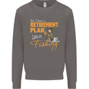 Retirement Plan Fishing Funny Fisherman Mens Sweatshirt Jumper Charcoal