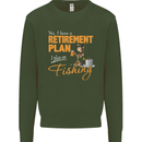 Retirement Plan Fishing Funny Fisherman Mens Sweatshirt Jumper Forest Green