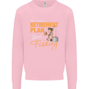 Retirement Plan Fishing Funny Fisherman Mens Sweatshirt Jumper Light Pink