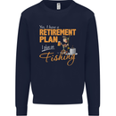 Retirement Plan Fishing Funny Fisherman Mens Sweatshirt Jumper Navy Blue
