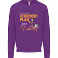 Retirement Plan Fishing Funny Fisherman Mens Sweatshirt Jumper Purple