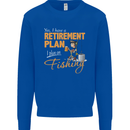 Retirement Plan Fishing Funny Fisherman Mens Sweatshirt Jumper Royal Blue