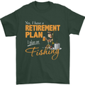 Retirement Plan Fishing Funny Fisherman Mens T-Shirt Cotton Gildan Forest Green