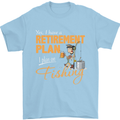 Retirement Plan Fishing Funny Fisherman Mens T-Shirt Cotton Gildan Light Blue