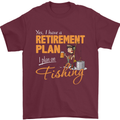 Retirement Plan Fishing Funny Fisherman Mens T-Shirt Cotton Gildan Maroon
