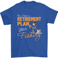 Retirement Plan Fishing Funny Fisherman Mens T-Shirt Cotton Gildan Royal Blue