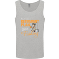 Retirement Plan Fishing Funny Fisherman Mens Vest Tank Top Sports Grey