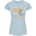 Retirement Plan Fishing Funny Fisherman Womens Petite Cut T-Shirt Light Blue