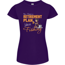 Retirement Plan Fishing Funny Fisherman Womens Petite Cut T-Shirt Purple