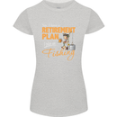 Retirement Plan Fishing Funny Fisherman Womens Petite Cut T-Shirt Sports Grey