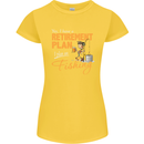 Retirement Plan Fishing Funny Fisherman Womens Petite Cut T-Shirt Yellow