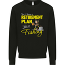 Retirement Plan I Plan on Fishing Fisherman Mens Sweatshirt Jumper Black