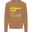 Retirement Plan I Plan on Fishing Fisherman Mens Sweatshirt Jumper Caramel Latte