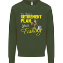 Retirement Plan I Plan on Fishing Fisherman Mens Sweatshirt Jumper Forest Green