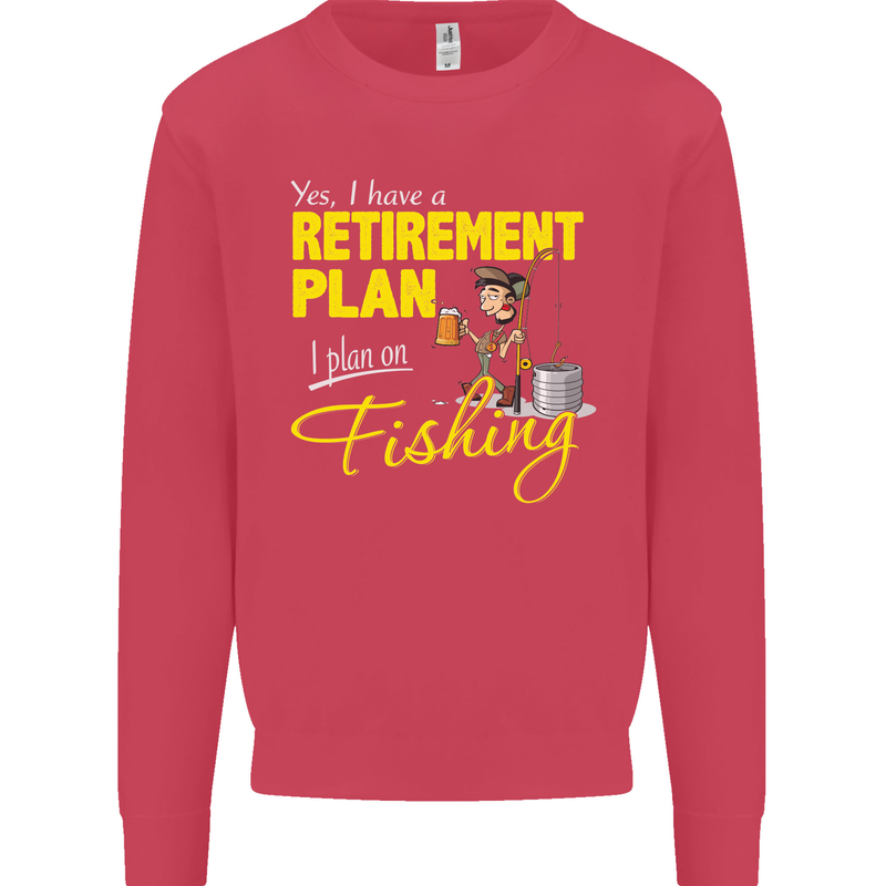 Retirement Plan I Plan on Fishing Fisherman Mens Sweatshirt Jumper Heliconia