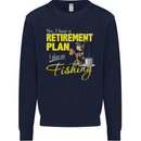 Retirement Plan I Plan on Fishing Fisherman Mens Sweatshirt Jumper Navy Blue