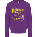 Retirement Plan I Plan on Fishing Fisherman Mens Sweatshirt Jumper Purple