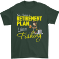 Retirement Plan I Plan on Fishing Fisherman Mens T-Shirt Cotton Gildan Forest Green