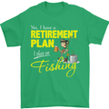 Retirement Plan I Plan on Fishing Fisherman Mens T-Shirt Cotton Gildan Irish Green