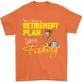 Retirement Plan I Plan on Fishing Fisherman Mens T-Shirt Cotton Gildan Orange